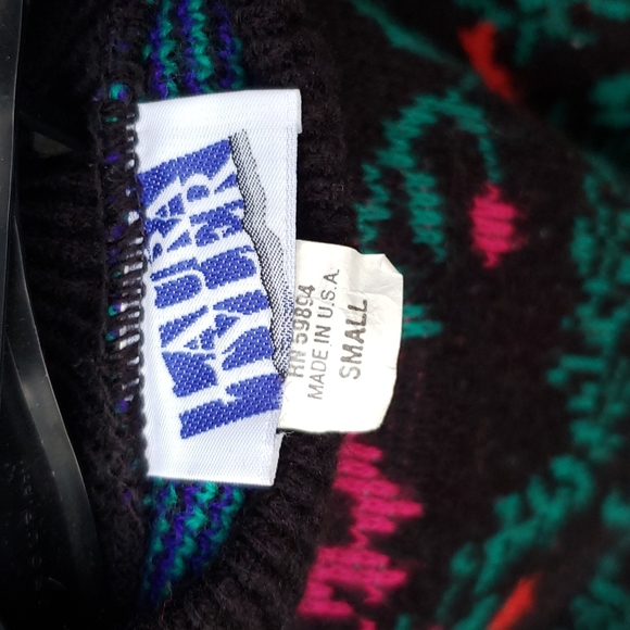 Laura Tyler retro sweater with flowers - Picture 3 of 3